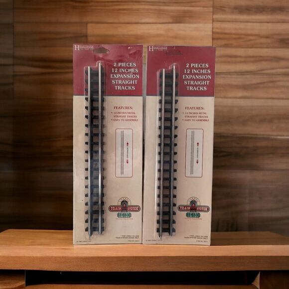 2 Lemax Train Tracks Straight NEW 84211 Expansion Replacement Village Collection - Picture 12 of 15